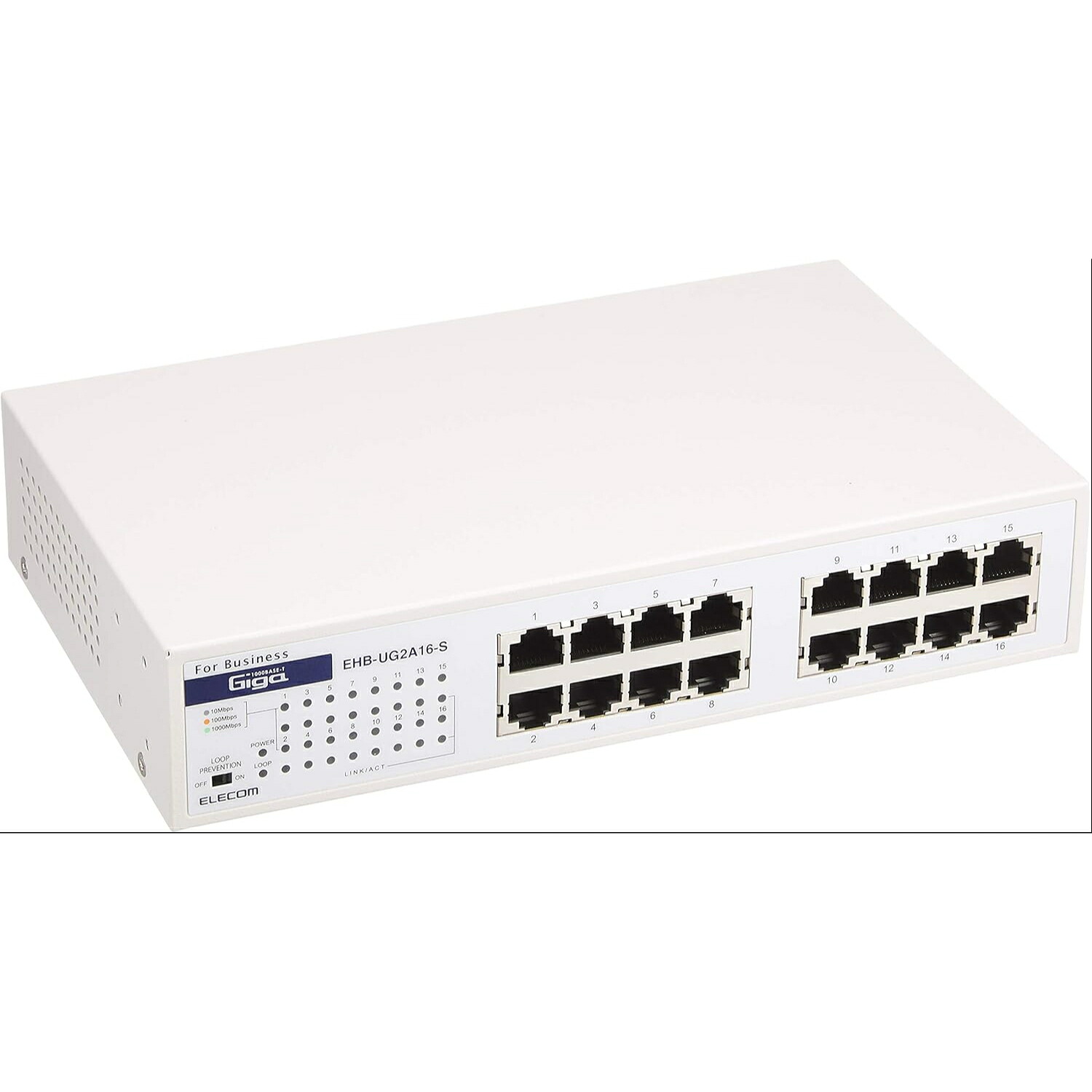 ● エレコム スイッチングハブ ギガビット 16ポート 耐熱50度 ループ防止機能 EHB-UG2A16-S ELECOM