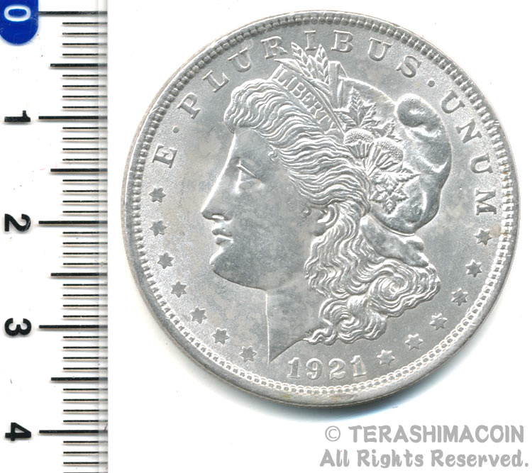 アメリカ　1ドル銀貨（モルガン）　1921　VF　【寺島コイン】