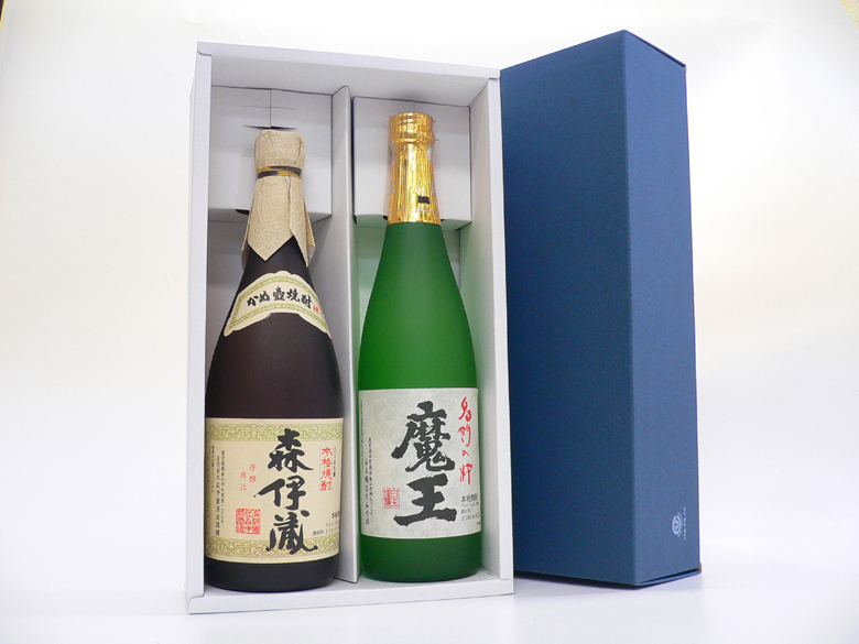 【楽天市場】父の日ギフト 父の日プレゼント 超プレミアム芋焼酎ギフトセット『森伊蔵 720ml』×『魔王 720ml』ギフトBOX入 [御祝