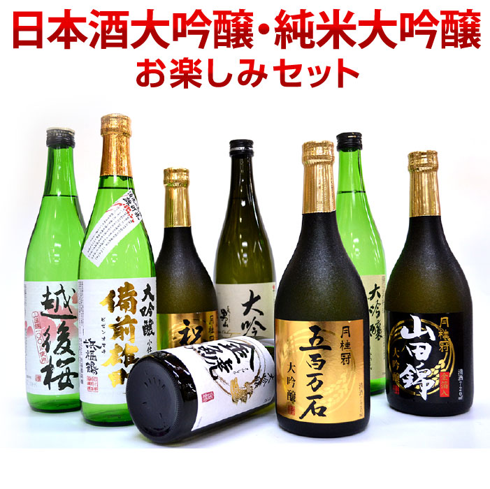 【大吟醸２本＋純米大吟醸１本】歴代 金賞受賞酒入り 日本酒 飲み比べセット 魅惑・憧れの大吟醸酒 豪華・お楽しみ ３本 (各720ml) ☆ 配送用ＢＯＸ使用 ◆送料無料対象外地域有、あす楽対応