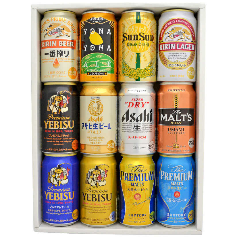 缶ビール エビス プレミアムモルツ よなよなエール スーパードライ