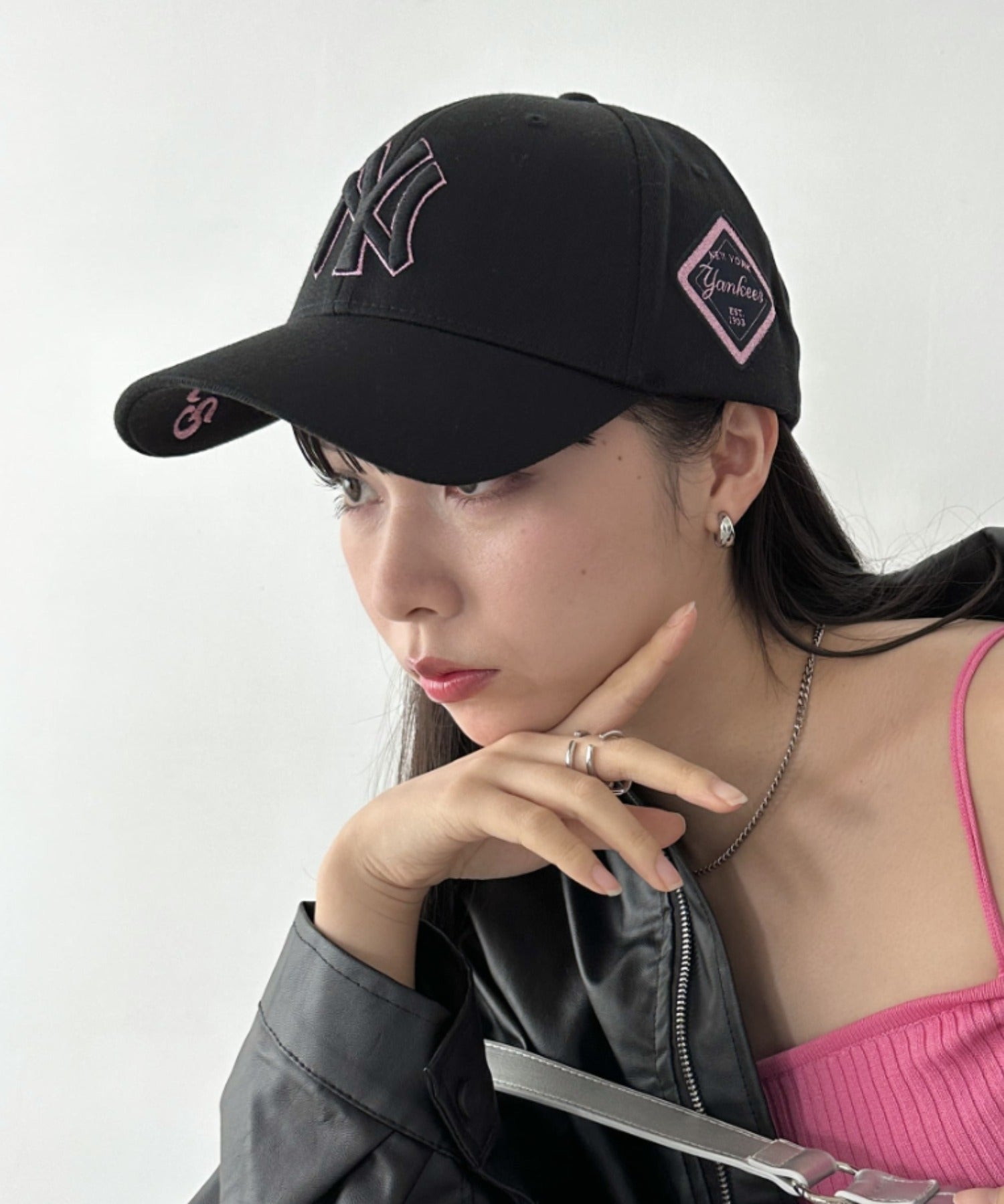 クーポン利用で8000円◆4/11-4/17まで ▲【送料無料】MLB Korea エムエルビーコリア / ダイヤモンド刺繍ロゴパッチボールキャップ メジャーリーグ べースボール ロゴキャップ サイズ調整可能/ DIAMOND LOGO PATCH BALL CAP | AT52410317