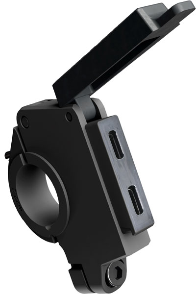 デイトナ DAYTONA バイク専用電源 スレンダーUSB Type-C+Type-C（PD3.0/PD3.0） 2ポート メインキー連動 61403