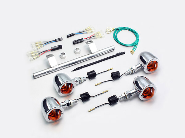 ハリケーン HURRICANE ボルト BOLT/R-SPEC（14-21 VN04J/VN09J）用 ブレットウインカーkit ステムマウント オレンジレンズ HA5348