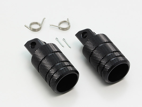 ハリケーン HURRICANE CL500 / CL250 / レブル500 / レブル250用 フットペグ ローレット フロント ブラックアルマイト HF5116B
