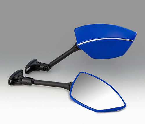 キジマ KIJIMA TECH08ミラー カウルマウントタイプ ブルー 左右SET 203-8080|テラネット