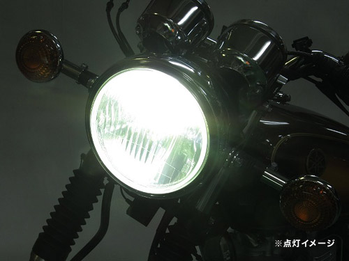 楽天市場】ヤマハ SR400 ヘッドライト メッキ レンズ径130φ H4