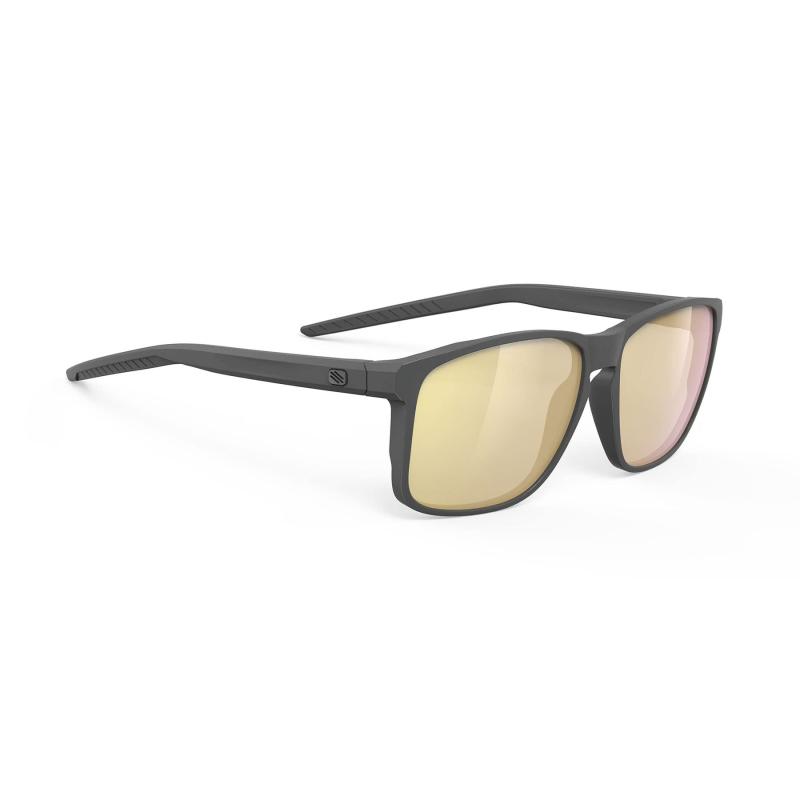 [RUDYPROJECT] 黒眼鏡 OVERLAP 重なり チャコールマットフレーム マルチレーザーゴールドレンズ SP775738-0000 58粍