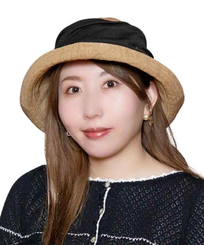 [カシラ] 唾液広かぶり笠 洗える UVとり捨てる 春夏 調査報告 かんかん帽 大きさ自然調整付き添い人 KTZ02641 レディース