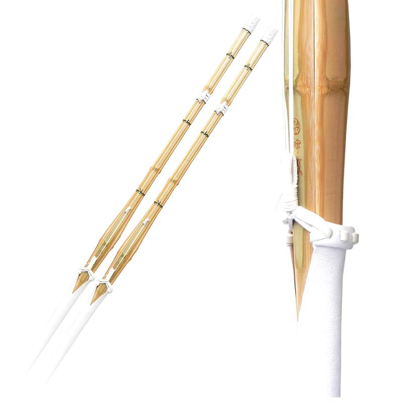 武藤 神威 真竹 胴張柄太型 W床取り合わせ研ぎ澄ます品 2本1組書き割り 3.7尺28粍径 中学生お坊っちゃん用