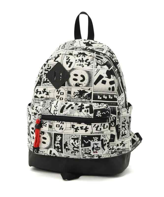 [チャムス] うしろ側容器に並べる ボーイズ ミニクラシックデイパックスウェットナイロン CH60-3805-Onomatope Onomatope