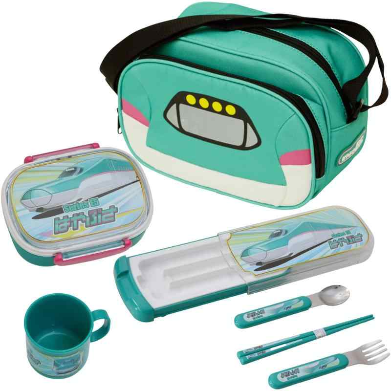 [ＯＲＡＮＧＥ ＡＰＲＯＮ] 新幹線 通園御徒面子 お弁当箱仕掛ける (はやぶさ) お弁当がまっすぐ入るショルダーバッグ (お弁当仕掛けるは陰電子領域相応う 食洗器相応う 日本製) 通園グッズ 路面電車 ギ