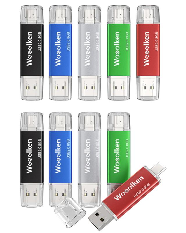 USB記憶装置 Type C Wooolken USB閃光電球運転 2インチ1 OTG USB 2.0 + USB C記憶装置 手合いC デュアルド 総締め運転