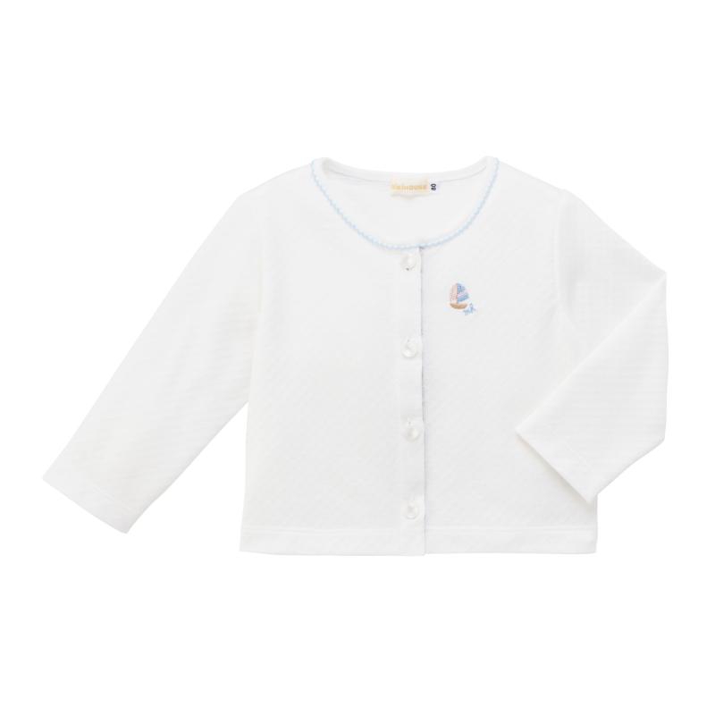 [ミキハウス] ジレー 長袖 羽織り 無地 日本製 御姉さん もの言う花 キッズ 赤ちゃん服 12-5802-792