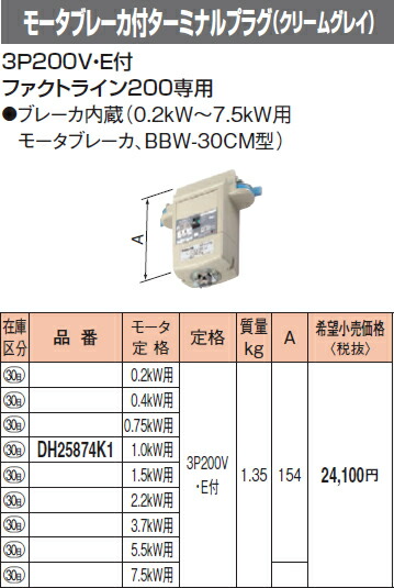 Dhk1 パナソニック ファクトライン0 モータブレーカ付ターミナルプラグ 1 0kw用 クリームグレイ Cliniquemenara Ma