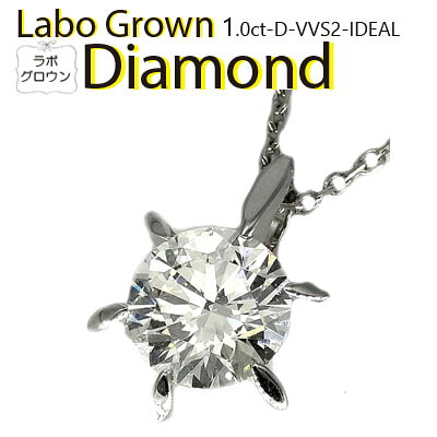 【鑑定書付1.0ct】Silver925 シルバー ペンダント ラボ グロウン ダイヤモンド(13-LGP-6 KDA )|宝石のテルヤ