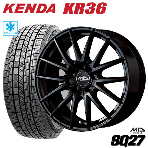 スタッドレスタイヤ 2025年製 215/70R16 KENDA KR36 ICETEC NEO ケンダKR36 アイステックネオ MID SQ27 マルカ SQ27 6.5-16 5/114.3 +38 デリカD:5 エクリプスクロス アウトランダー タイヤ付ホイール4本セット|テリクスタイヤ