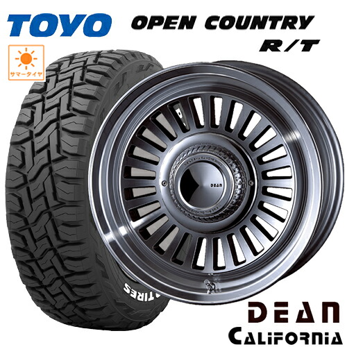 サマータイヤ ホワイトレター 215/65R16 C 109/107Q TOYO OPEN COUNTRY オープンカントリー R/T クリムソン ディーン カリフォルニア CRIMSON DEAN CALIFORNIA 6.0-16 5/139.7 バーニッシュグレー ジムニーシエラ タイヤ付ホイール4本セット｜テリクスタイヤ