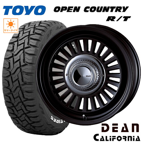 サマータイヤ ホワイトレター 185/85R16 105/103N LT TOYO OPEN COUNTRY オープンカントリー R/T クリムソン ディーン カリフォルニア CRIMSON DEAN CALIFORNIA 5.5-16 5/139.7 マットブラック ジムニー タイヤ付ホイール4本セット｜テリクスタイヤ