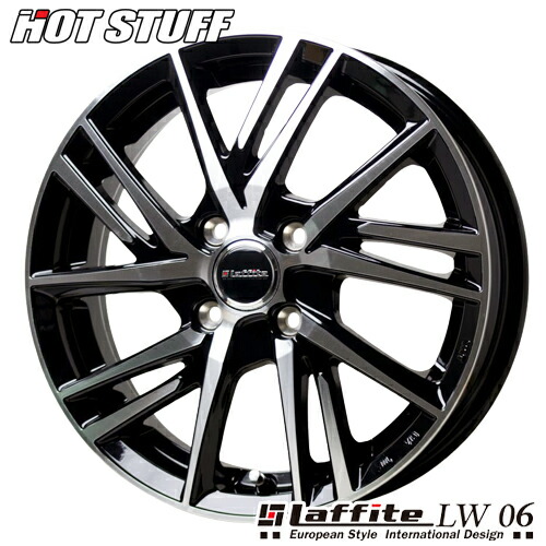 楽天市場 アルミホイール Hot Stuff Laffite Lw 06 ラフィットlw06 4 5 15 4 100 Bk P ソリオ ハスラー N Box アルト タント キャンバス 1本価格 テリクスタイヤ