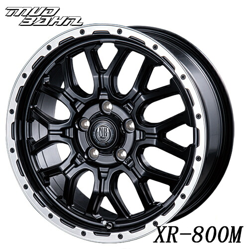 アルミホイール INTER MILANO MUD BAHN XR-800M インターミラノ マッドバーン XR-800M 7.5-18 5/114.3 +38 マットブラックリムポリッシュ エクストレイル CX-60 アウトランダー 1本価格|テリクスタイヤ