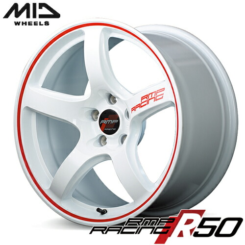 楽天市場】18×8.5J インセット +45 5H120 ホワイトマルカサービス MID