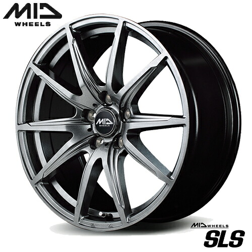 アルミホイール MID SLS 6.50-16 5/114.3 +48 メタリックグレー ヴェゼル マツダ3 CX-3 キックス 4本価格｜テリクスタイヤ