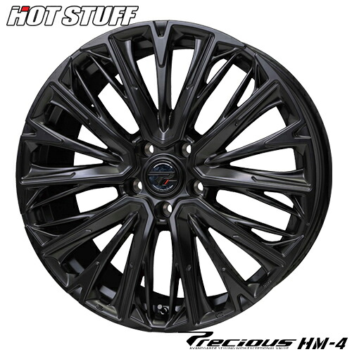 アルミホイール 20インチ HOT STUFF PRECIOUS HM-4 プレシャス HM-4 8.5-20 5/114.3 +38 セミグロスブラック アルファード ヴェルファイア ハリアー RAV4 アウトランダー 1本価格|テリクスタイヤ