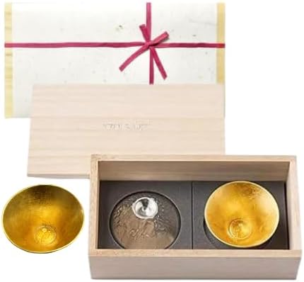 【百貨店SALEx尖んがり 10倍 】 能作 富士山 FUJIYAMA － 金箔 2個書き割り 桐九鼎大呂 金箔 日本酒 徳利 おちょこ 酒器 【和紙ラッピング】 定まり代わりになる店 北陸の芸術品 差し上げ物 差し上げ物 不死化品 還暦祝い事 退社祝い事 引き移る祝い事   母の日 父の日