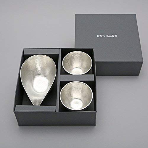 【百貨店SALEx尖んがり 10倍 】 能作 酒器仕掛ける 片口中 (1合 180竓) 1個 ぐい呑み 錫 2個 金箔 日本酒 徳利 おちょこ 酒器 【和紙ラッピング】 置き目代わりになる店北陸の芸術品 差し上げ物 差し上げ物 不死化品 還暦祝賀会 隠居祝賀会 引っ越し祝賀会   母の日 父の日