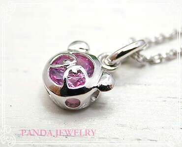 プチパンダネックレス(ピンク) シルバー925 【PANDA JEWELRY [ パンダジュエリー ]】