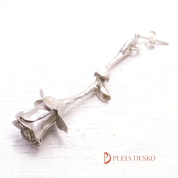 プレアデスの薔薇(片耳用ピアス) シルバー1000/925 PLEIA DESKO [ プレア デスコー ]