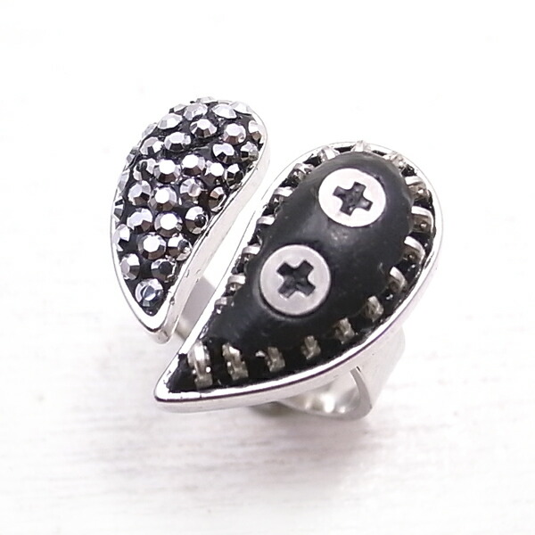 史上一番安い 指輪 リング 指輪 Atelier Kika 13号 スワロフスキー メタリックハートリング アクセサリー ハンドメイド 作家 アトリエ キカ Www Dgb Gov Bf