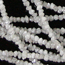 ダイヤモンド 【カットビーズ】 約2.3x1.5mm《1/4連 約10cm》 天然石