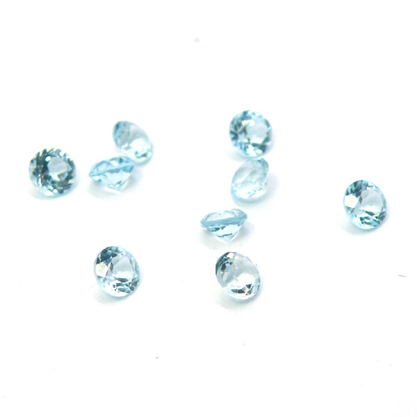 楽天市場】ブルートパーズ 【ラウンドカット】 約2mm ルース 1個 裸石