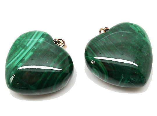 天然石 マラカイト ハート ⭐️1503