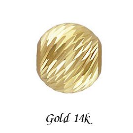ゴールド 14金 【ビーズ】 マルチカット 3.0mm 《5個セット》 イエローゴールド K14/14K
