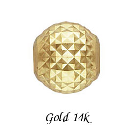 ゴールド 14金 【ビーズ】 ピラミッドカット 4.0mm 《3個セット》 イエローゴールド K14/14K
