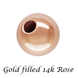 14kローズ 【ラウンドビーズ】 約8mm 《10個》 ゴールドフィルド K14GF アクセサリーパーツ 金具 14KGF 14Kピンク
