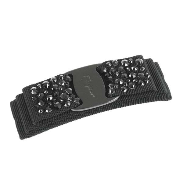 サルヴァトーレ フェラガモ Salvatore Ferragamo / FERM SWAROVS バレッタ #341693 488214 BLACK SWAROVSKI｜ブランドショップ TESOURO