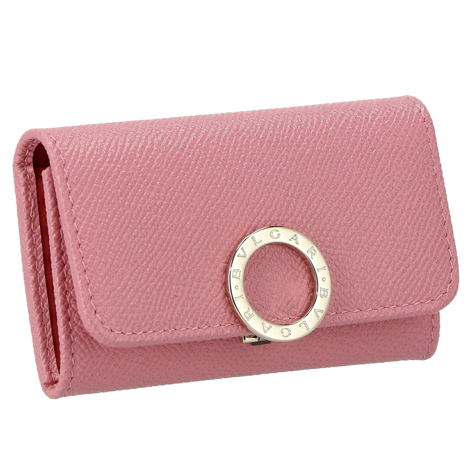 ★お値下げ中★【BVLGARI ブルガリ】キーケース 極美品】 BVLGARI ブルガリ キーケース 6連 赤 紫 レザー