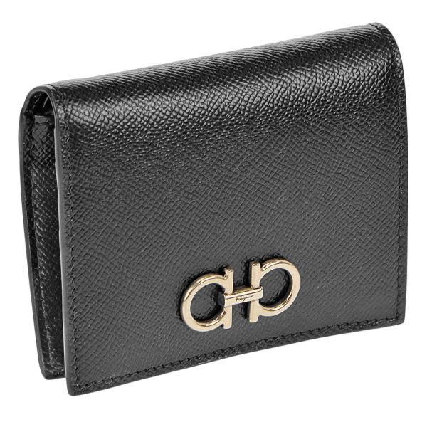 サルヴァトーレ フェラガモ Salvatore Ferragamo / 二つ折紙入れ #22D780PEBBLE-NER---726-512