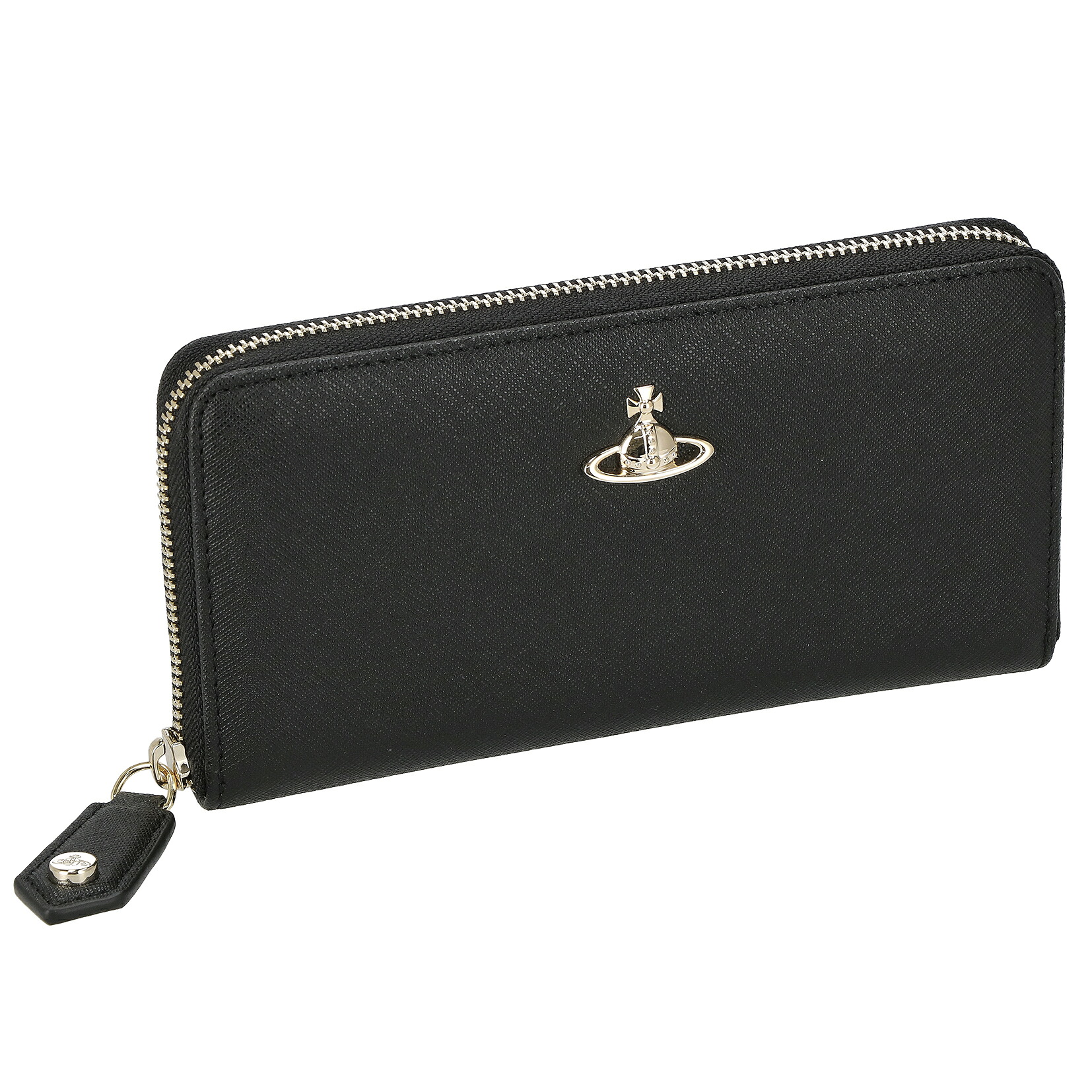 ヴィヴィアン・ウエストウッド VIVIENNE WESTWOOD / ラウンドファスナー長札入財布 51050023-SAFFIANO/BLACK/N403