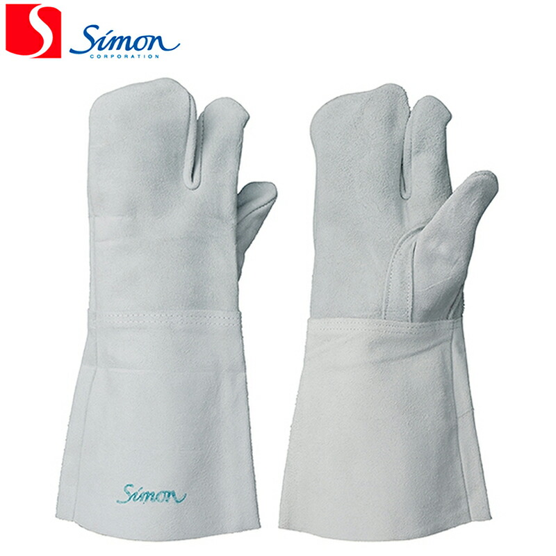 welpon専用　溶接屋 革手袋18双 楽天市場】（10双セット）シモン 革手袋 牛床 溶接用 3本指（長）10双