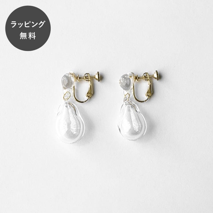 【平日5日以内に出荷】HARIO ハリオ イヤリング Shizukudama クリア HAKD-SD-E