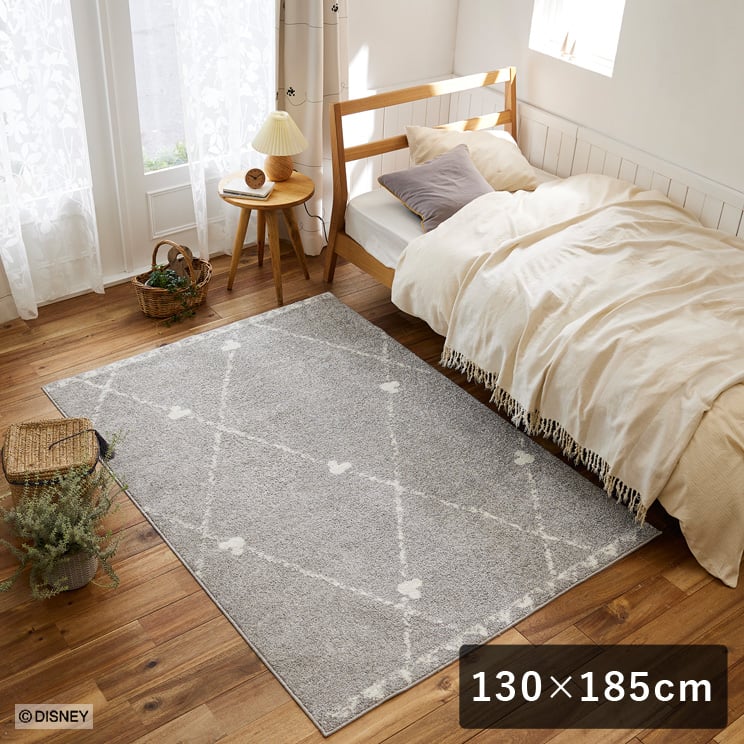 【10時までのご注文で翌営業日出荷】 スミノエ ディズニー ラグ ミッキー ラインラグ グレー 130cm×185cm DISNEY MICKEY Line RUG スミノエ SUMINOE