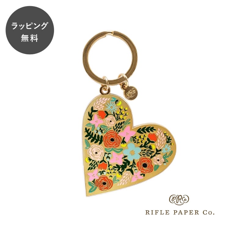楽天市場 ライフルペーパー フローラルハート キーリング Rifle Paper Co Textalian