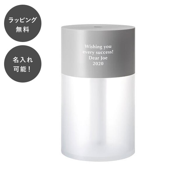 【平日7日以内に出荷】名入れ ポータブル加湿器 チューブ グレー