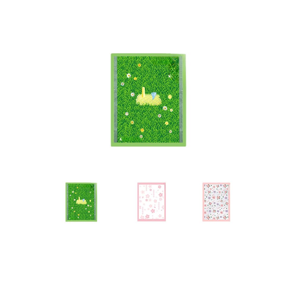 ペットシーツ 厚型 芝生柄付き レギュラー トイレシート 犬 ペットシート 瞬間吸水 逆戻り防止 ペット用 ,ピンク) テープ付き しっかり超吸収