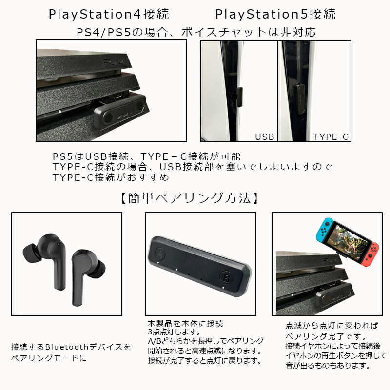 楽天市場 Switch Switch Lite Ps4 対応 Bluetoothトランスミッター 任天堂スイッチ ライト Mimd 455 ボイスチャット ワイヤレス イヤホン ヘッドホン スピーカー 送料無料 スイッチ ゲームアクセサリ Tgk